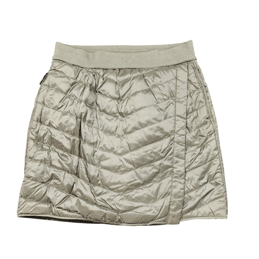 NWT Adventure Ultra Light Down Wrap Green Skirt Snap Front Fleece Lined Sz M